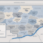 Official map of Columbiana County, Ohio showing cities, villages, and townships with clear boundaries