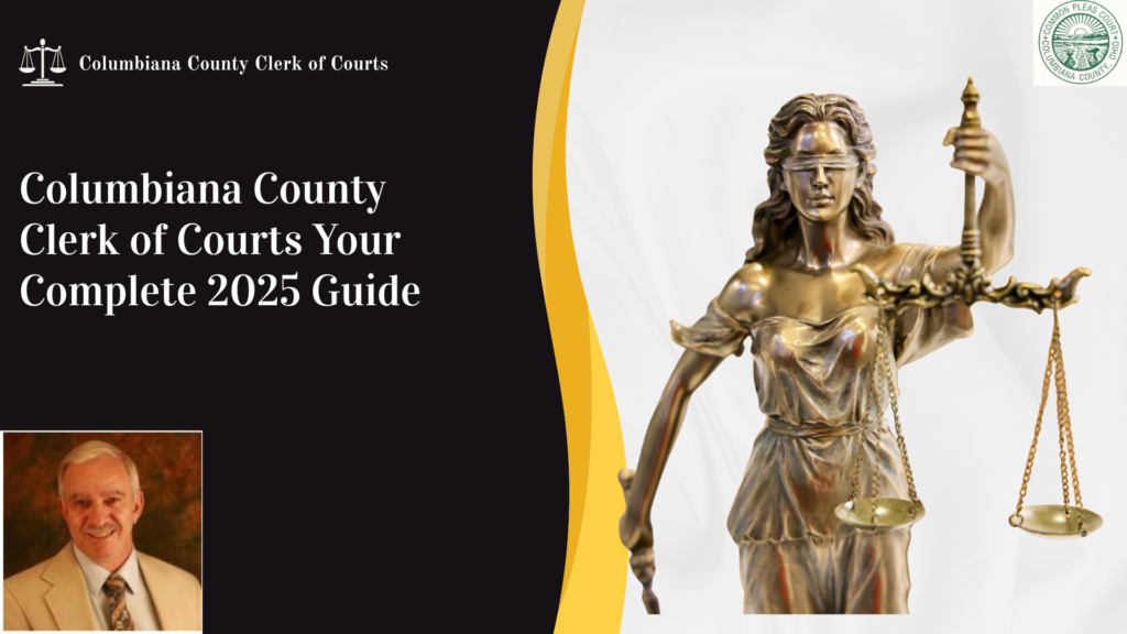 Columbiana County Clerk of Courts building showing court records, filings, and public legal services in Ohio
