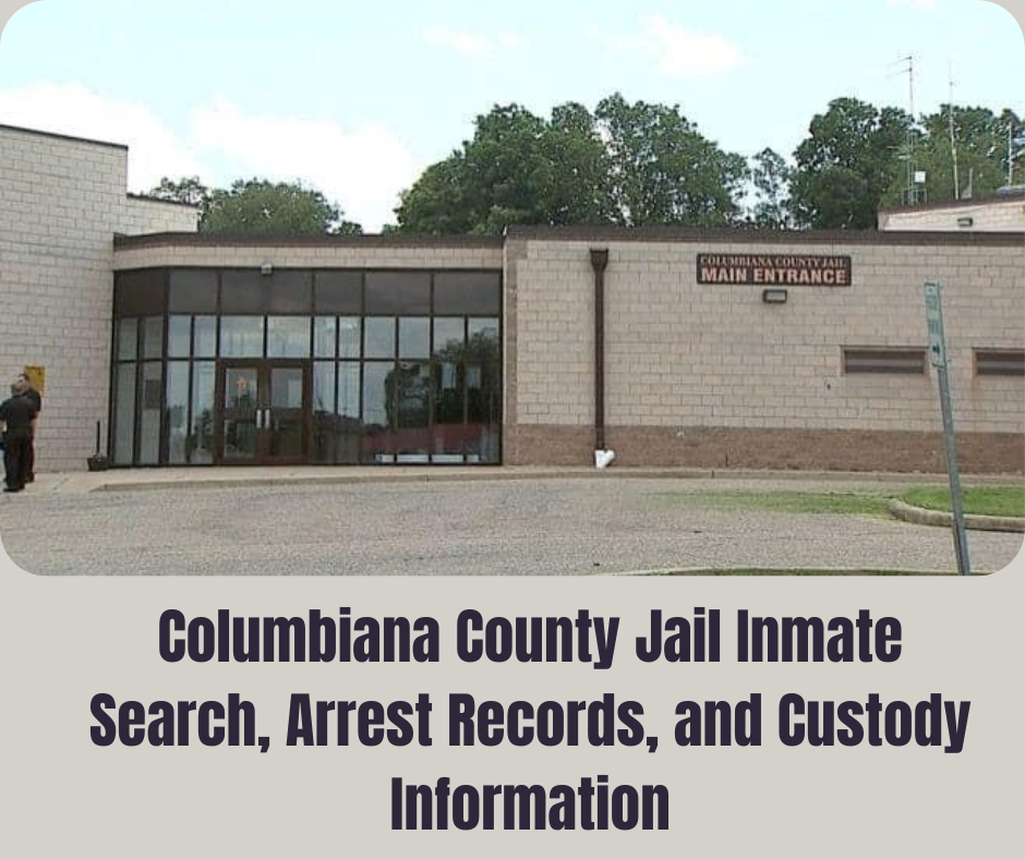 Columbiana County Jail inmate search showing arrest records and custody status information in Ohio