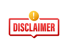 Website disclaimer notice providing legal and informational guidance